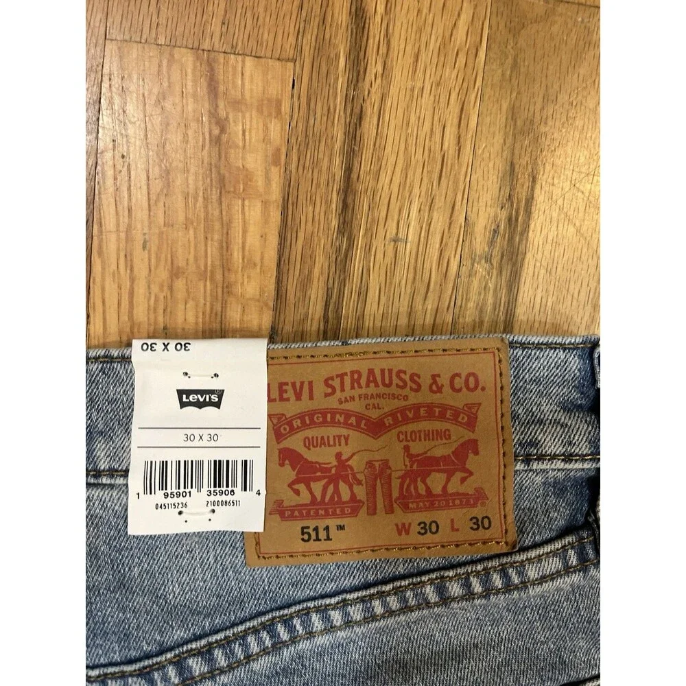 Levi's Men's 511™ Slim Fit All Seasons Jeans, Blue, 30W X 30wL NWT